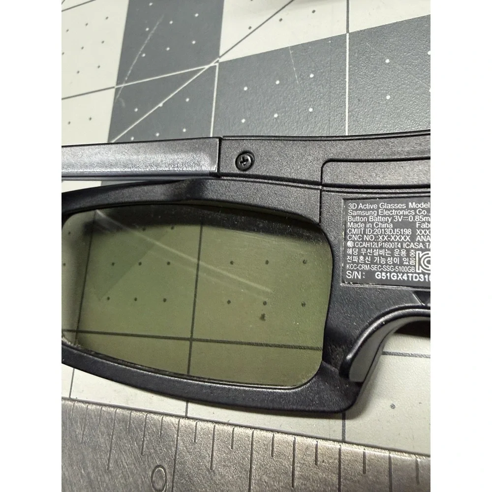 Samsung OEM Smart TV 3D Two Pairs Active Glasses SSG-4100GB 3V Untested As Is!